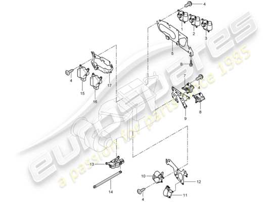 a part diagram from the Porsche Cayenne parts catalogue