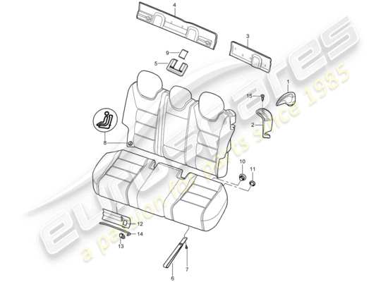 a part diagram from the Porsche Cayenne parts catalogue