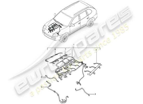 a part diagram from the Porsche Cayenne parts catalogue