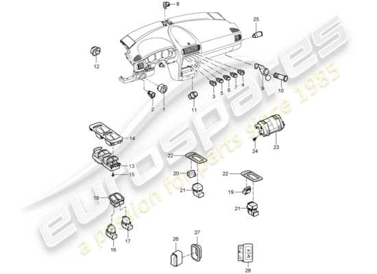 a part diagram from the Porsche Cayenne (2003) parts catalogue