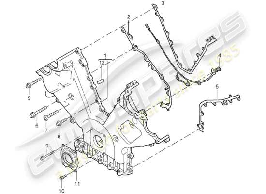 a part diagram from the Porsche Cayenne (2004) parts catalogue