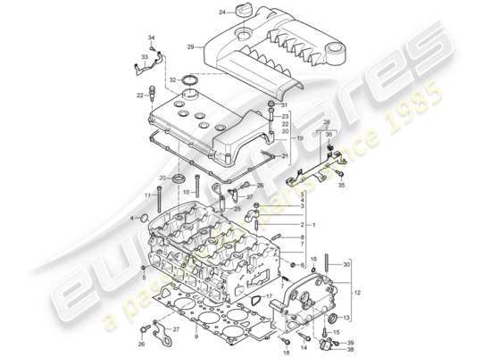 a part diagram from the Porsche Cayenne parts catalogue