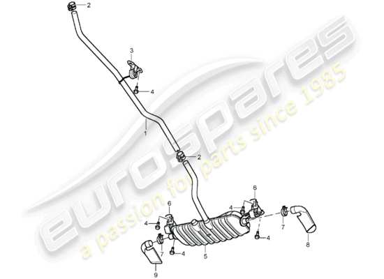 a part diagram from the Porsche Cayenne (2004) parts catalogue