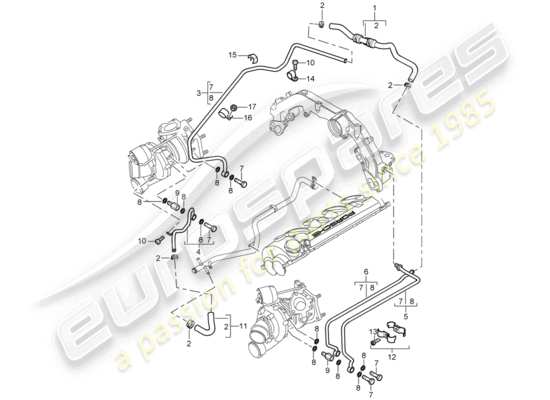 a part diagram from the Porsche Cayenne parts catalogue