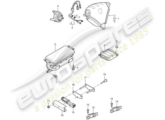 a part diagram from the Porsche Cayenne parts catalogue