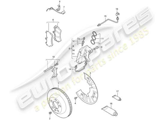 a part diagram from the Porsche Cayenne parts catalogue