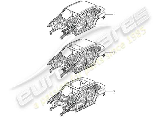 a part diagram from the Porsche Cayenne parts catalogue