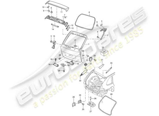 a part diagram from the Porsche Cayenne parts catalogue