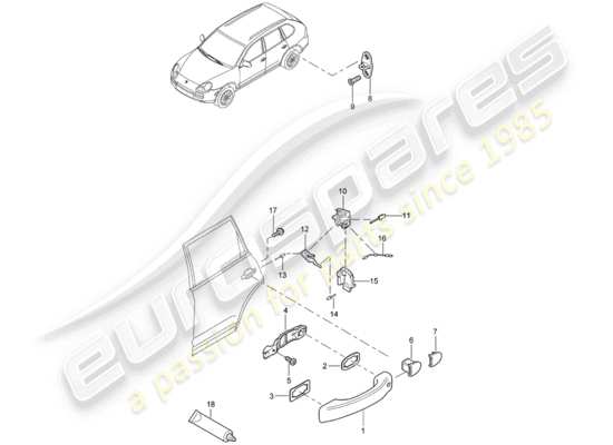 a part diagram from the Porsche Cayenne parts catalogue