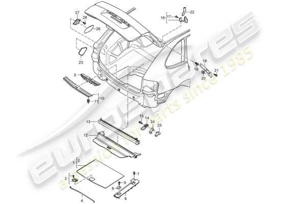 a part diagram from the Porsche Cayenne parts catalogue