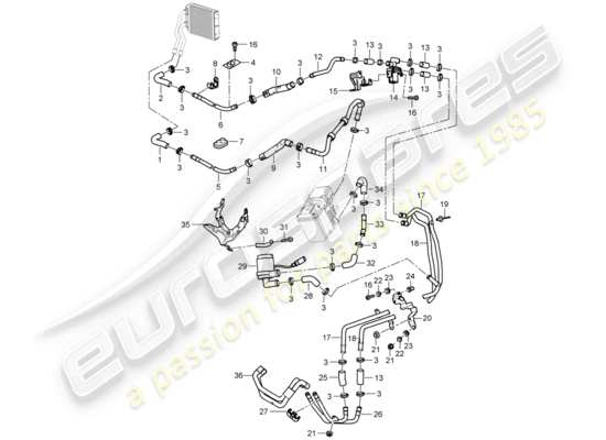 a part diagram from the Porsche Cayenne (2004) parts catalogue