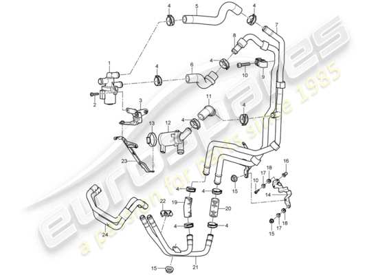 a part diagram from the Porsche Cayenne parts catalogue