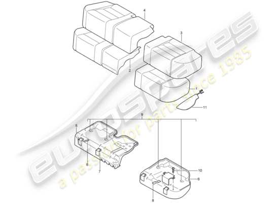 a part diagram from the Porsche Cayenne parts catalogue