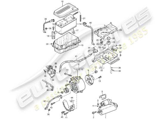 a part diagram from the Porsche Cayenne parts catalogue