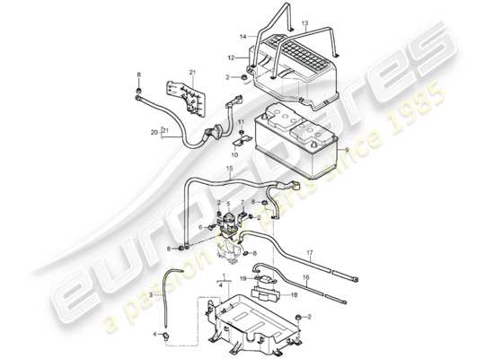 a part diagram from the Porsche Cayenne (2004) parts catalogue