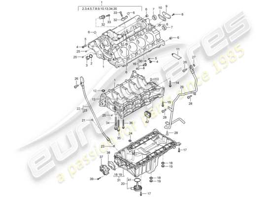 a part diagram from the Porsche Cayenne parts catalogue