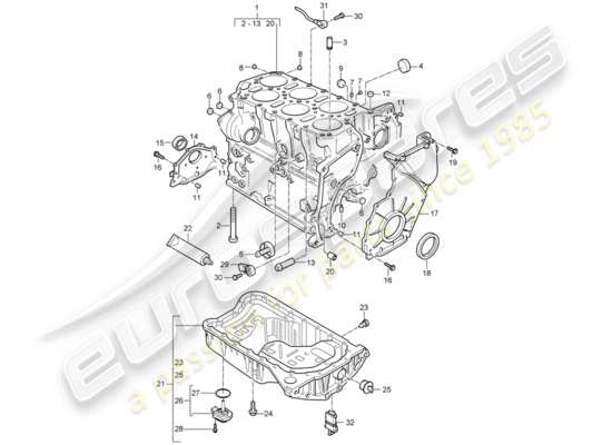 a part diagram from the Porsche Cayenne (2005) parts catalogue