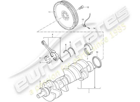 a part diagram from the Porsche Cayenne parts catalogue