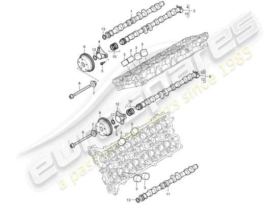 a part diagram from the Porsche Cayenne parts catalogue