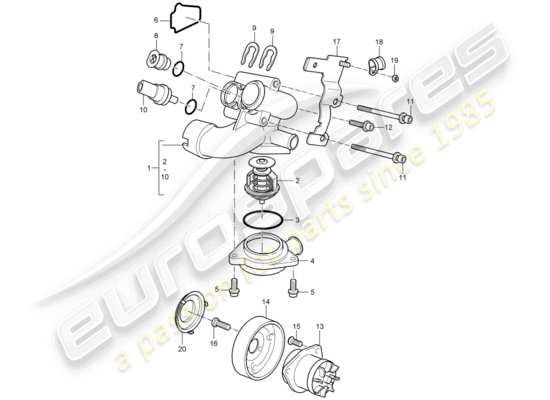 a part diagram from the Porsche Cayenne parts catalogue