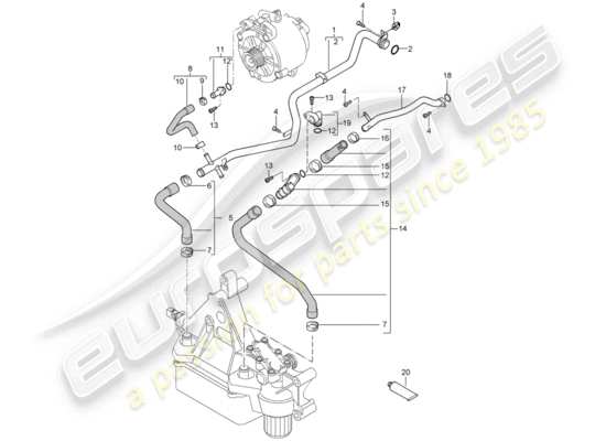 a part diagram from the Porsche Cayenne (2005) parts catalogue