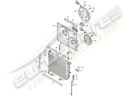 a part diagram from the Porsche Cayenne parts catalogue