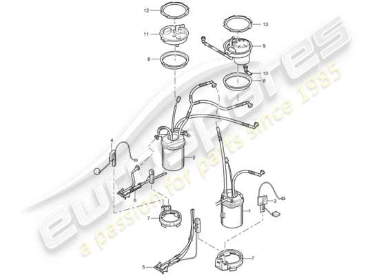 a part diagram from the Porsche Cayenne parts catalogue