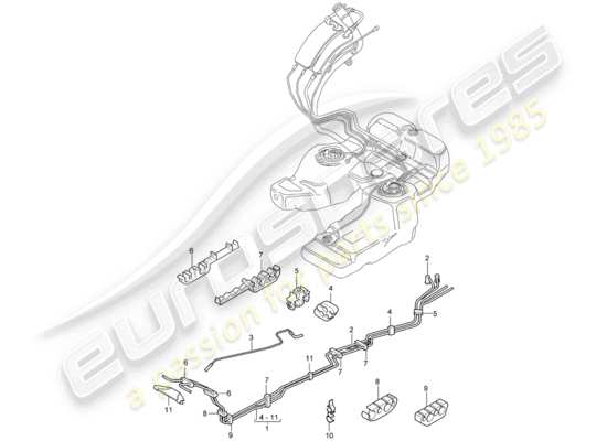 a part diagram from the Porsche Cayenne parts catalogue