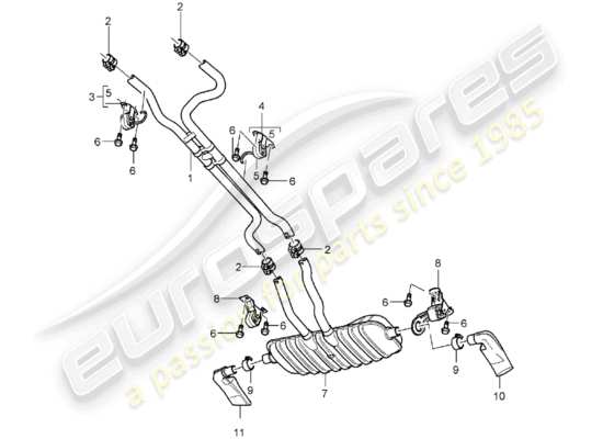 a part diagram from the Porsche Cayenne parts catalogue