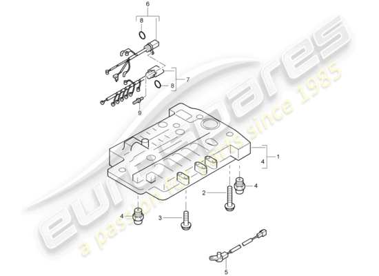 a part diagram from the Porsche Cayenne (2005) parts catalogue