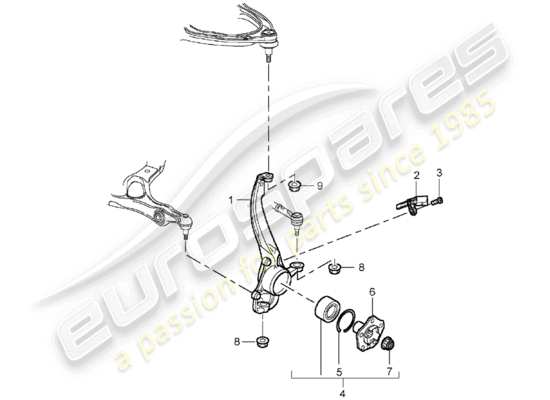 a part diagram from the Porsche Cayenne parts catalogue