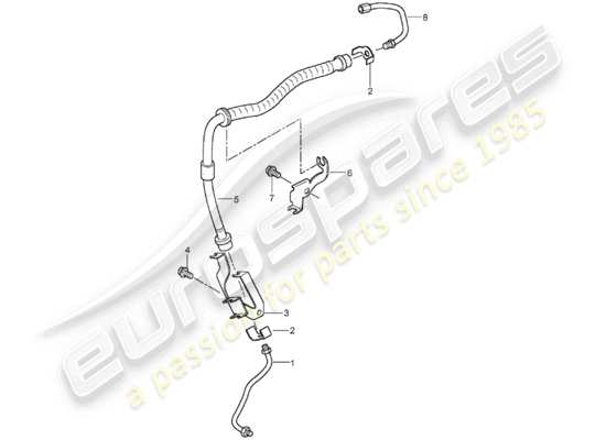 a part diagram from the Porsche Cayenne parts catalogue