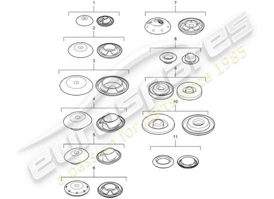 a part diagram from the Porsche Cayenne parts catalogue
