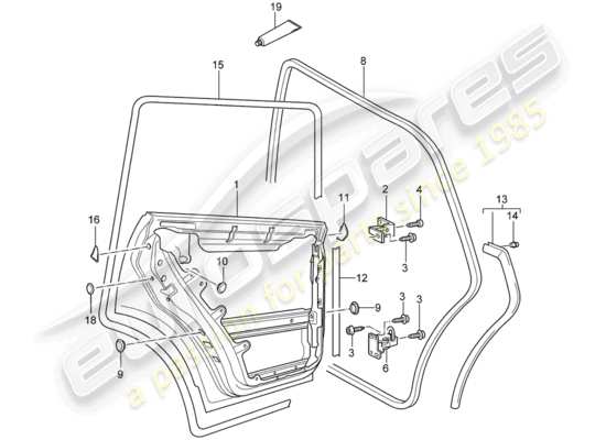 a part diagram from the Porsche Cayenne parts catalogue