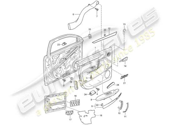 a part diagram from the Porsche Cayenne parts catalogue