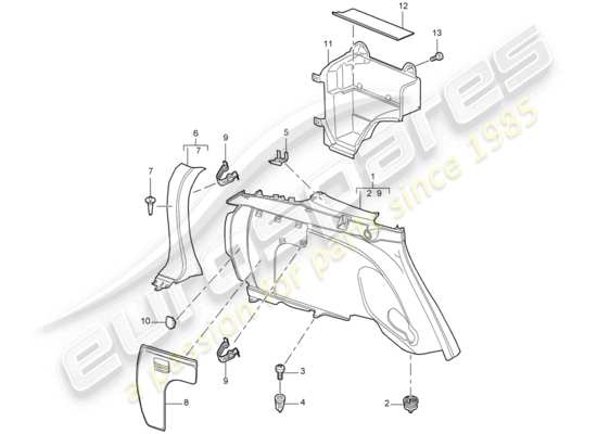 a part diagram from the Porsche Cayenne parts catalogue