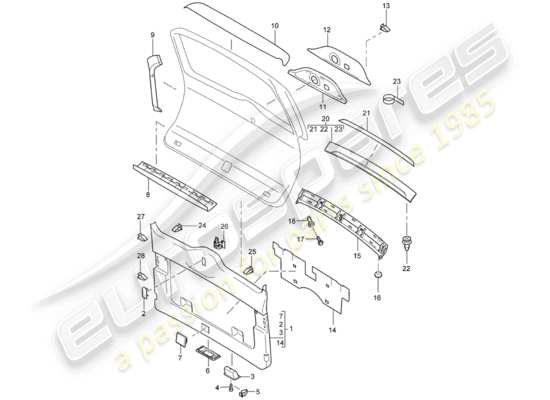 a part diagram from the Porsche Cayenne parts catalogue