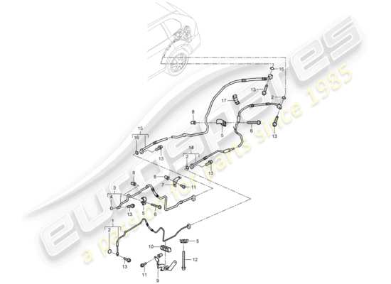 a part diagram from the Porsche Cayenne parts catalogue