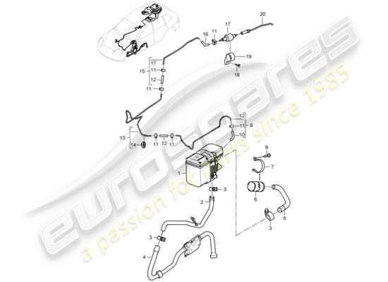 a part diagram from the Porsche Cayenne (2005) parts catalogue