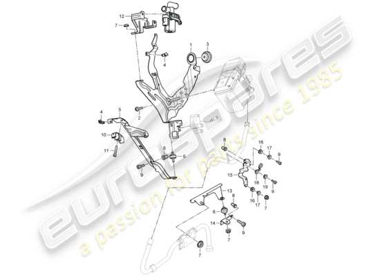 a part diagram from the Porsche Cayenne parts catalogue