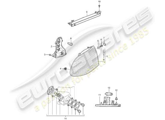 a part diagram from the Porsche Cayenne parts catalogue