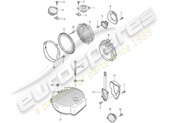 a part diagram from the Porsche Cayenne parts catalogue