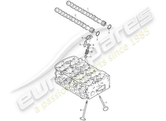 a part diagram from the Porsche Cayenne parts catalogue