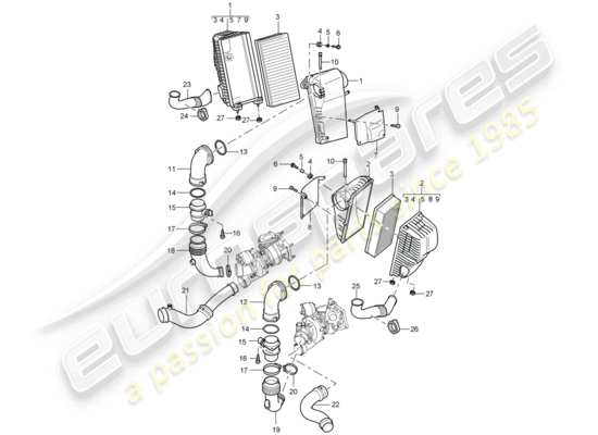 a part diagram from the Porsche Cayenne parts catalogue