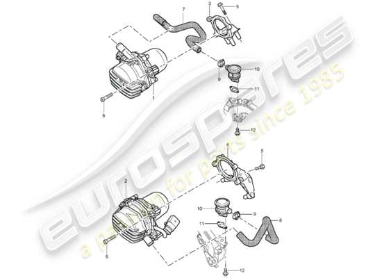 a part diagram from the Porsche Cayenne parts catalogue