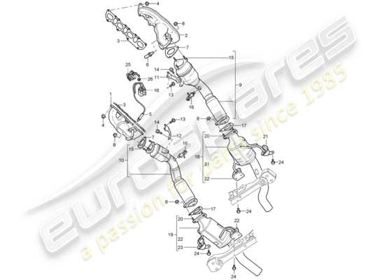 a part diagram from the Porsche Cayenne parts catalogue