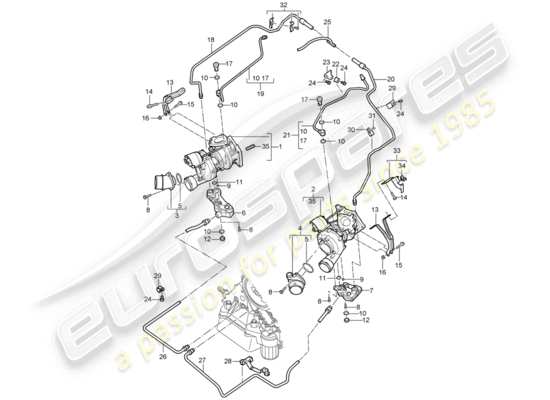 a part diagram from the Porsche Cayenne parts catalogue