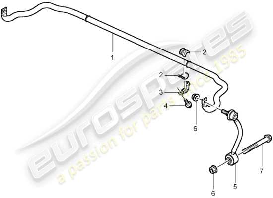 a part diagram from the Porsche Cayenne parts catalogue