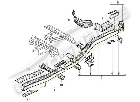 a part diagram from the Porsche Cayenne parts catalogue