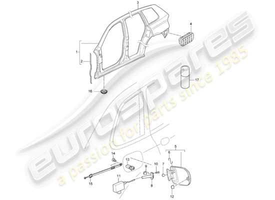 a part diagram from the Porsche Cayenne parts catalogue